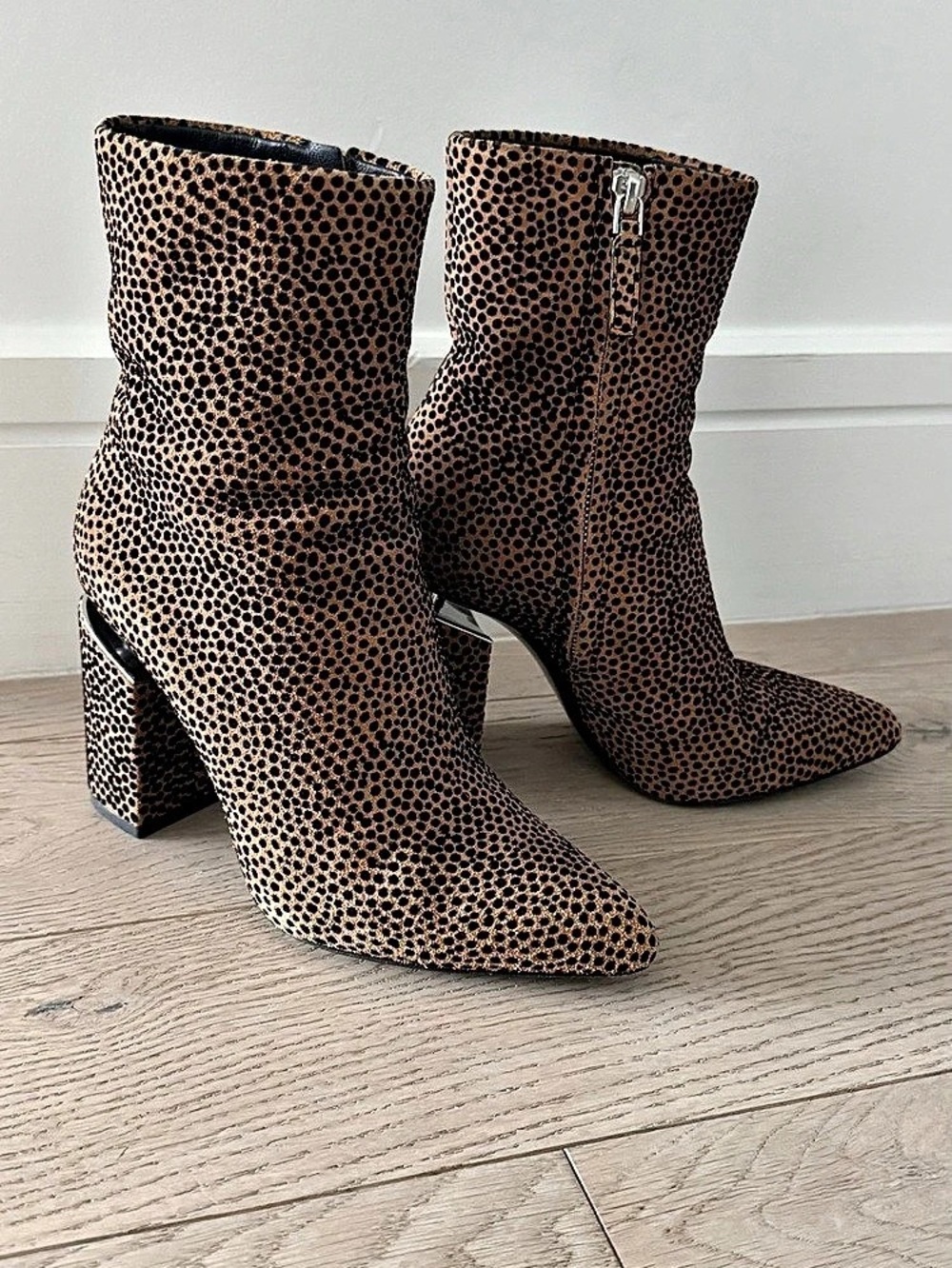 Alexander wang leopard Pointed-Toe Heeled Boots